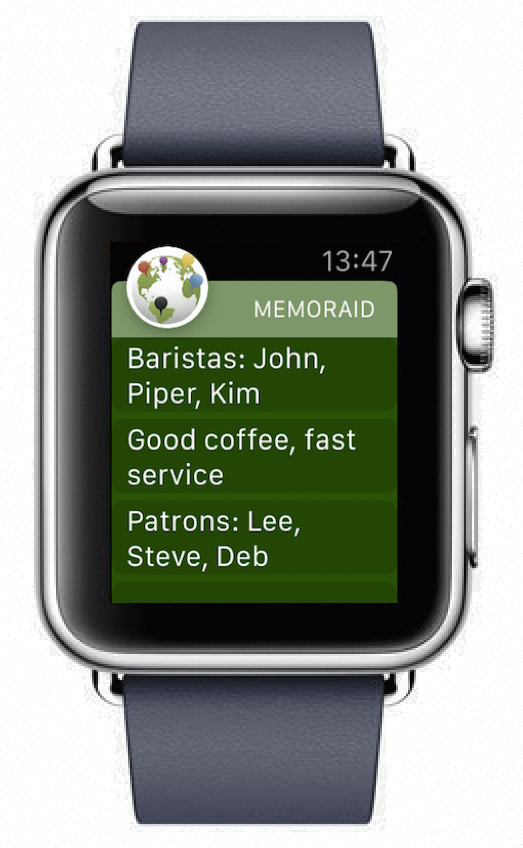 memoraid apple watch notification image